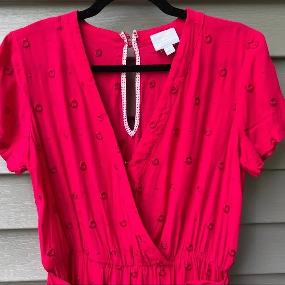 Anthropologie ett:twa Romper Embroidered Pink Women's Size S - Picture 4 of 16